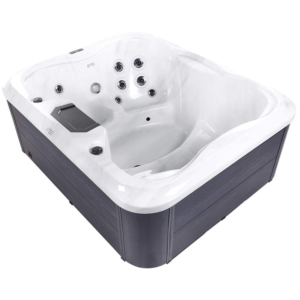 Beliani Outdoor Hot Tub With Led Arcelia White