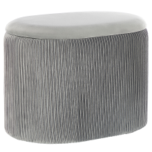 Storage Pouffe RICHLAND Velvet Light Grey