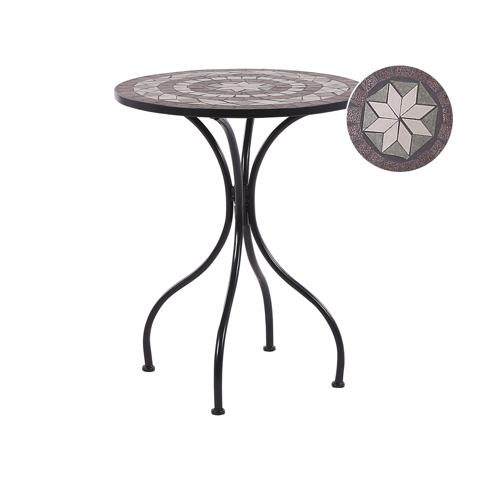Beliani Bistro Table Cariati 60 Cm 60 Cm Black