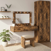 vidaXL Dressing Table Brown 100 x 40 x 70 cm Engineered Wood