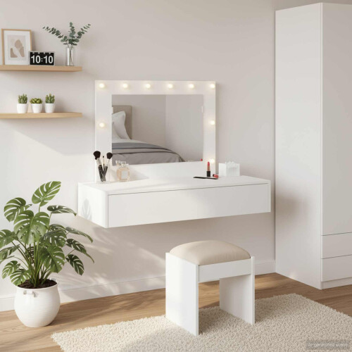 VidaXL vidaXL Dressing Table White 100 x 40 x 70 cm Engineered Wood