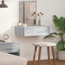 vidaXL Dressing Table with Drawer Grey 60 x 40 x 70 cm Engineered Wood