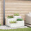 VidaXL vidaXL Garden Planter White 100 x 100 x 60 cm Steel 1