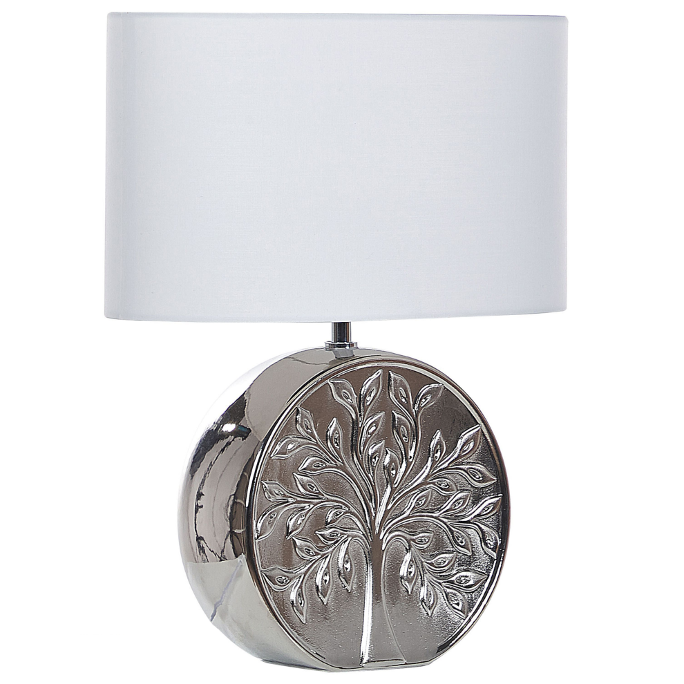 Beliani Table Lamp Kherlen Ceramic Silver