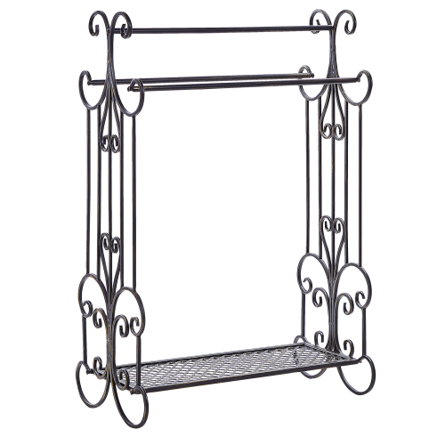 Beliani Towel Stand GLADIS Metal Black