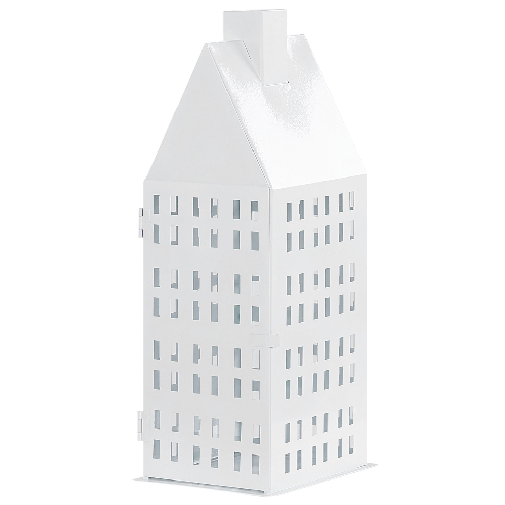 Beliani Lantern Dolok Metal 40 Cm White