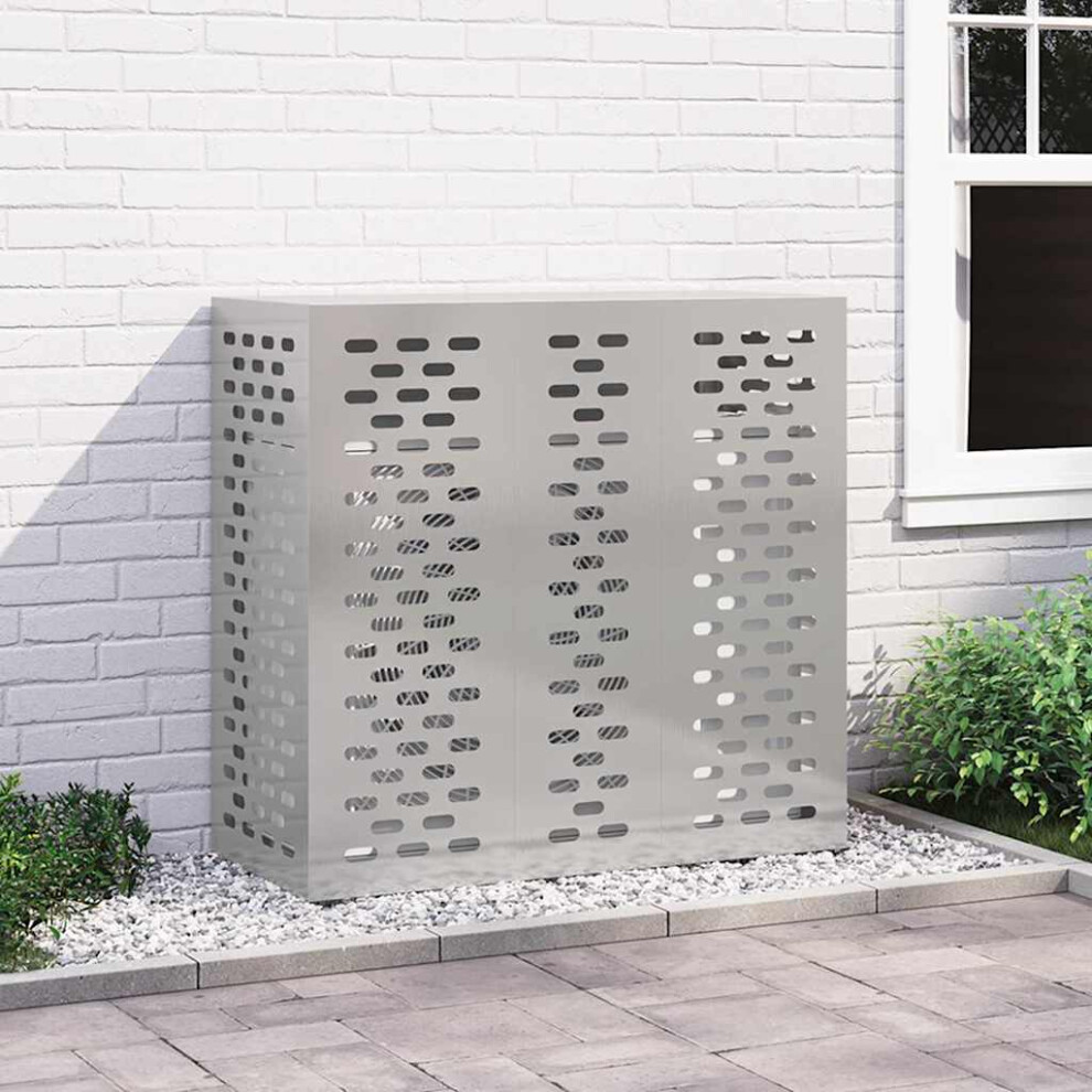Vidaxl Air Conditioner Cover Silver 110 X 50 X 105 Cm Stainless Steel