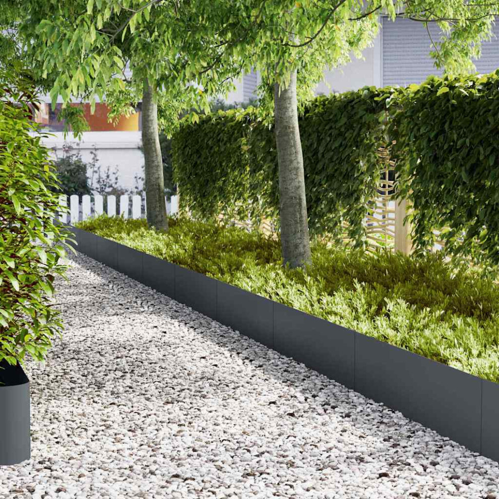 Vidaxl Lawn Edging 20 Pcs Anthracite 100 X 0.05 X 30 Cm