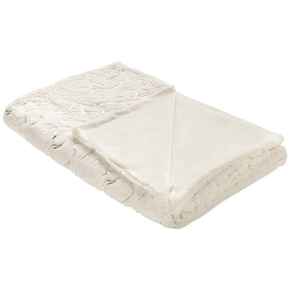 Beliani Blanket Godavari 150 X 200 Cm Light Beige