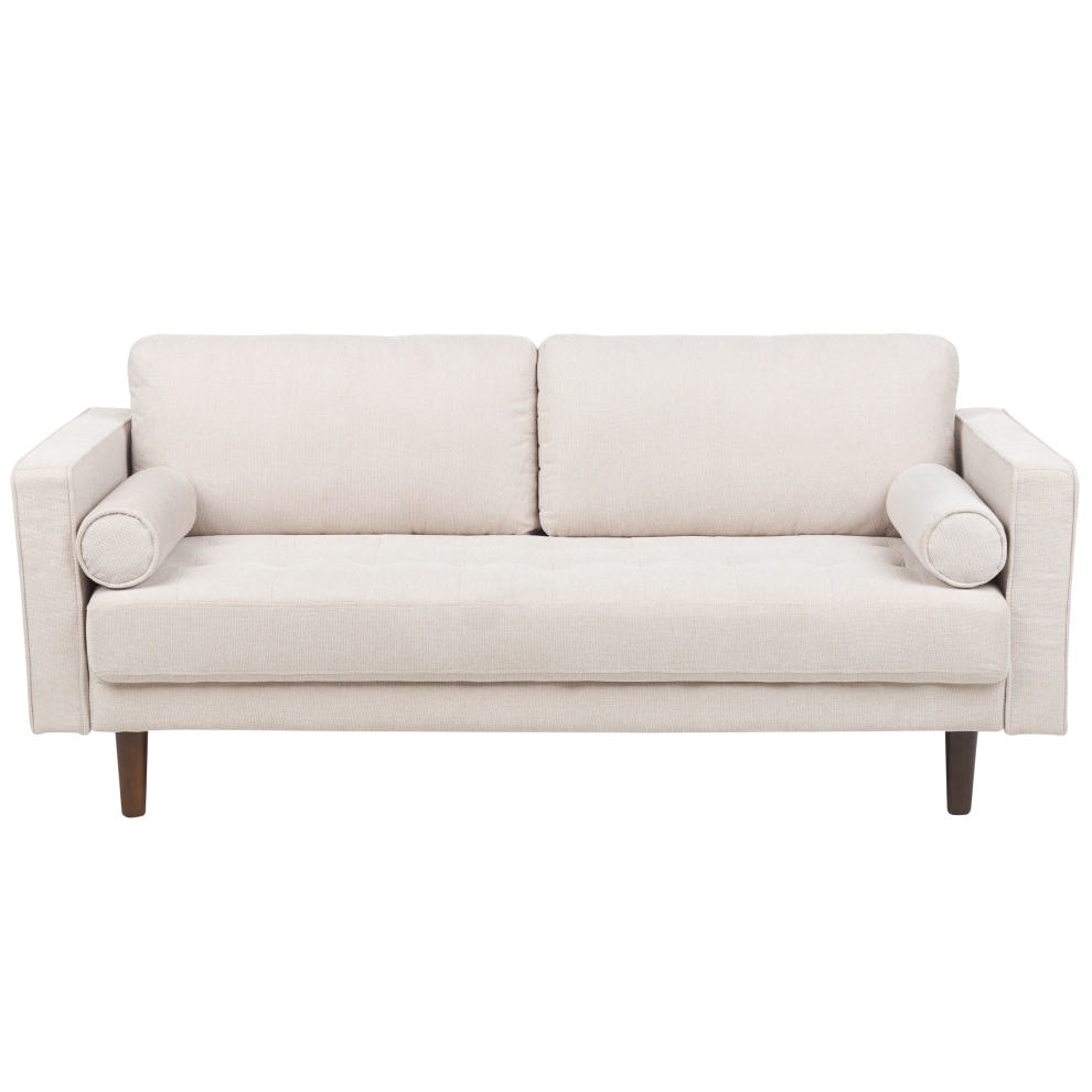 Beliani Sofa 3 Seater Nurmo Fabric Light Beige Cream