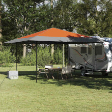 vidaXL Canopy Tent Manual Orange 395 x 395 x 251 cm Fabric