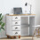 VidaXL vidaXL Writing Desk ASKIM White 95 x 40 x 75 cm Solid Pine Wood 1