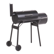 Charcoal BBQ Grill KATLA with Smoker Metal Black