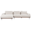Beliani Corner Sofa 4 Seater MARIFERD Fabric Light Beige Right Hand 1