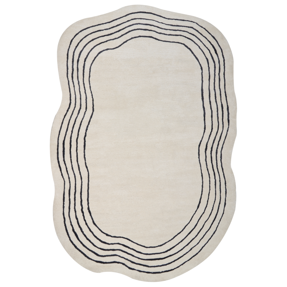 Beliani Rug Ramzan Beige 200 X 300 Cm Viscose Cream