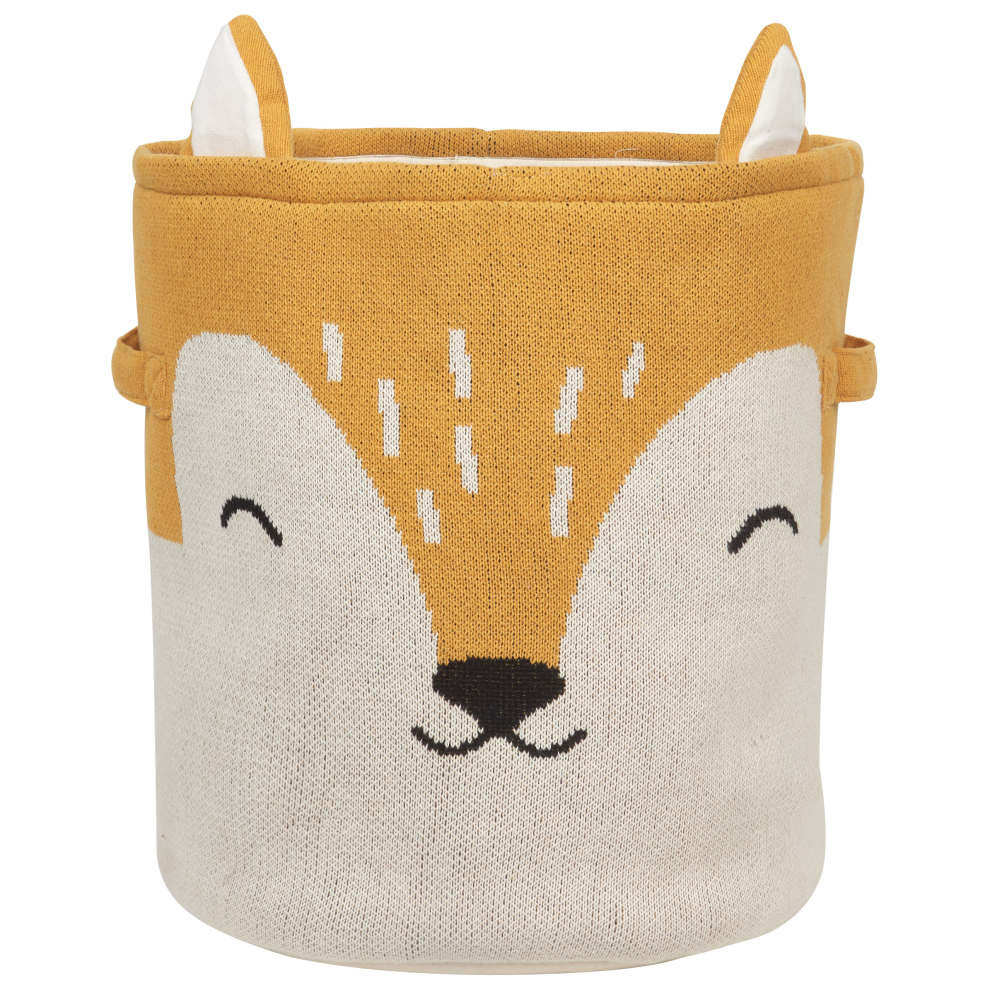 Beliani Kids Basket Fox Harrori Cotton Beige Cream