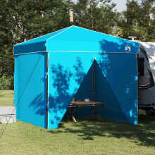 vidaXL Canopy Tent Manual Blue 243 x 243 x 251 cm Fabric