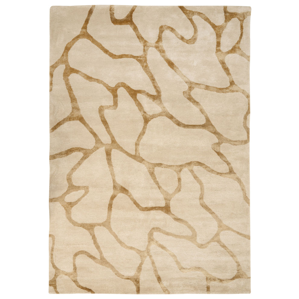 Beliani Rug Makola Beige 160 X 230 Cm Viscose Cream