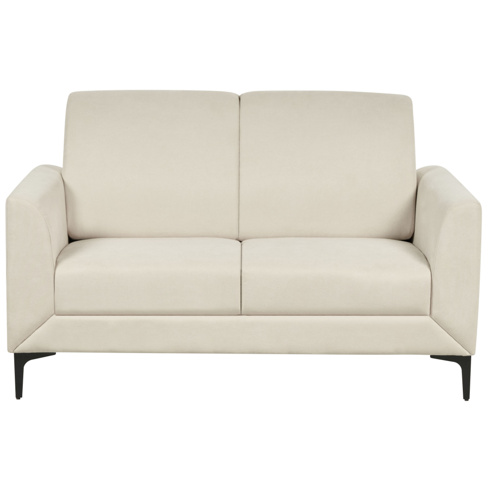 Beliani Sofa 2 Seater Fenes Fabric Beige Cream