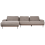 Beliani Corner Sofa 4 Seater MARIFERD Fabric Light Brown Right Hand 1