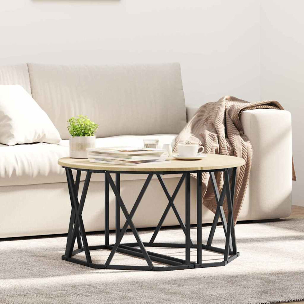 Vidaxl Coffee Table Sonoma Oak 80 X 80 X 42 Cm Brown