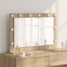 vidaXL Vanity Mirror Rectangular Sonoma Oak 80 x 55 x 18 cm