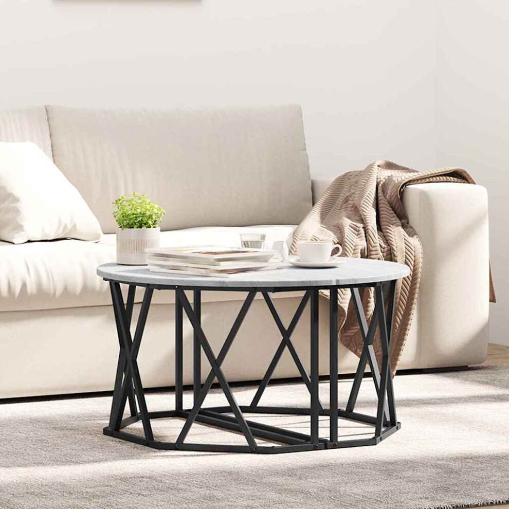 Vidaxl Coffee Table Grey Sonoma 80 X 80 X 42 Cm Brown,Grey