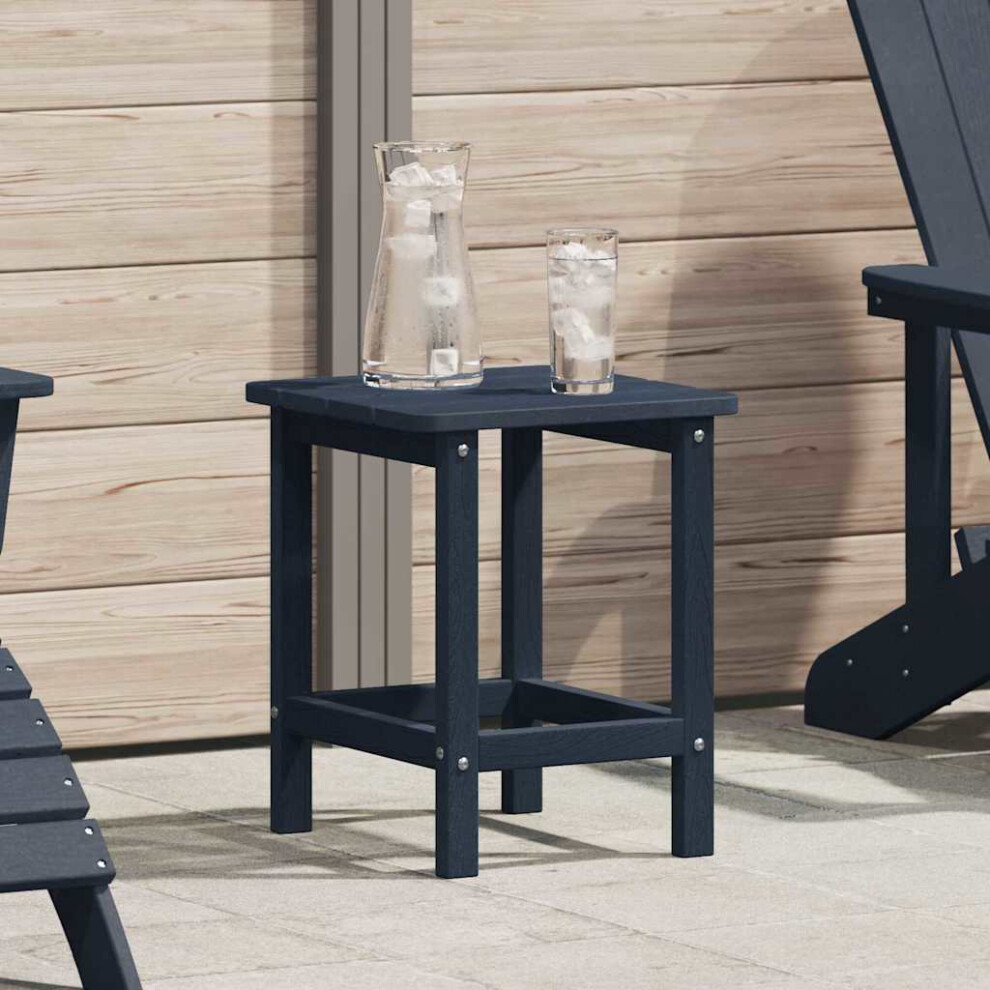 Vidaxl Side Table Navy Blue 38 X 38 X 46 Cm Polyethylene