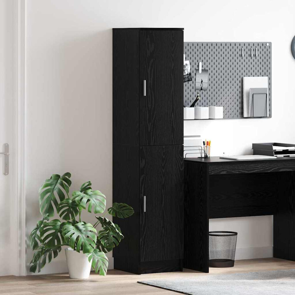 Vidaxl Highboard Oak 35 X 39 X 168 Cm Black