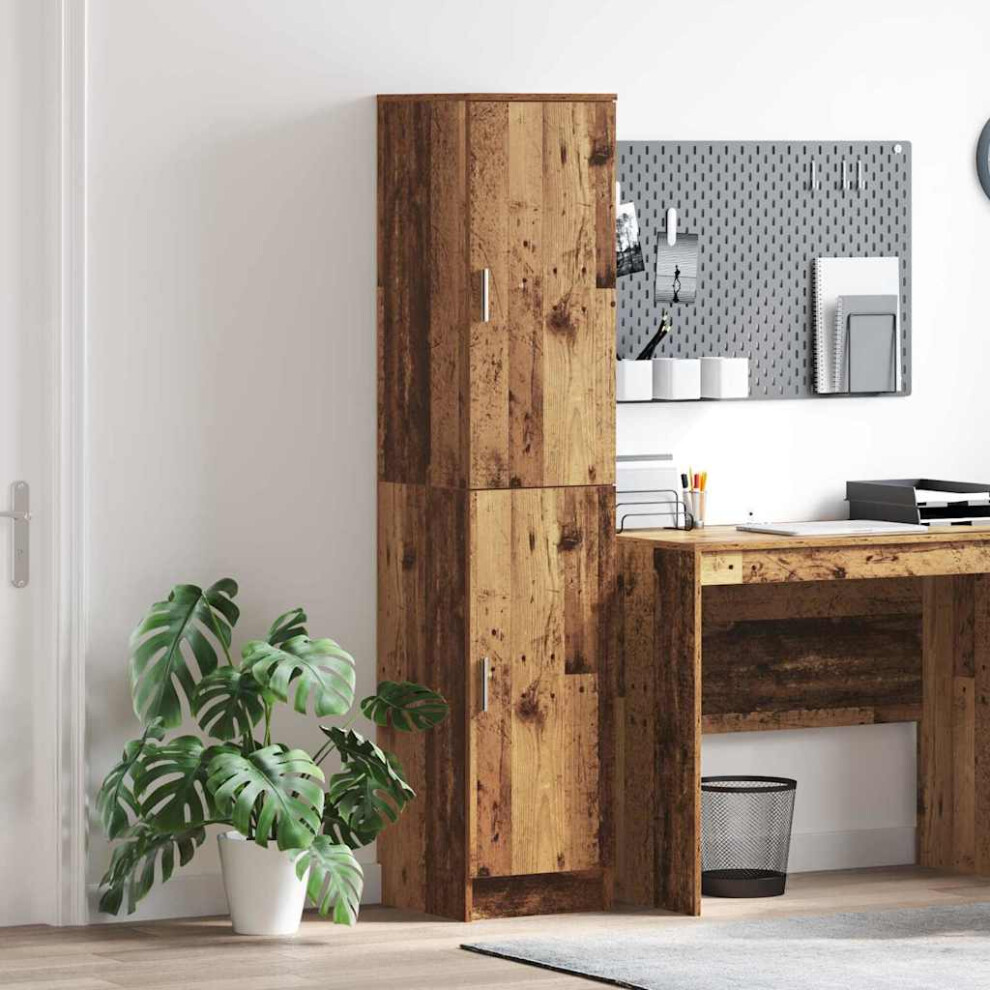 Vidaxl Highboard Old Wood 35 X 39 X 168 Cm