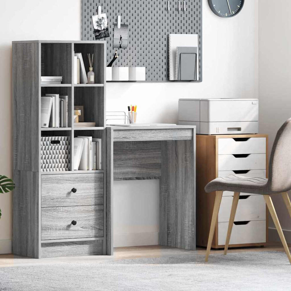 Vidaxl Desk Sonoma 60 X 40 X 76 Cm Grey