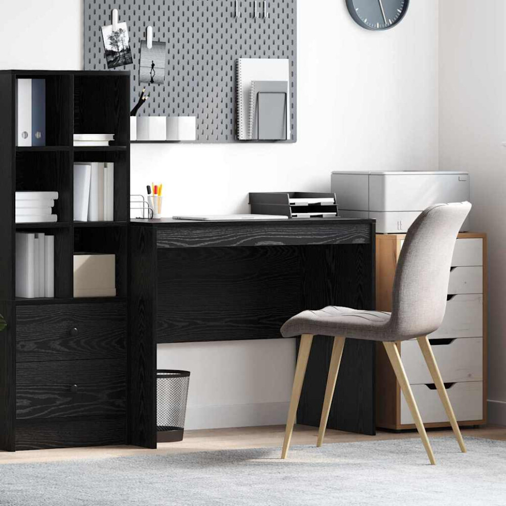 Vidaxl Desk Oak 90 X 50 X 76 Cm Black