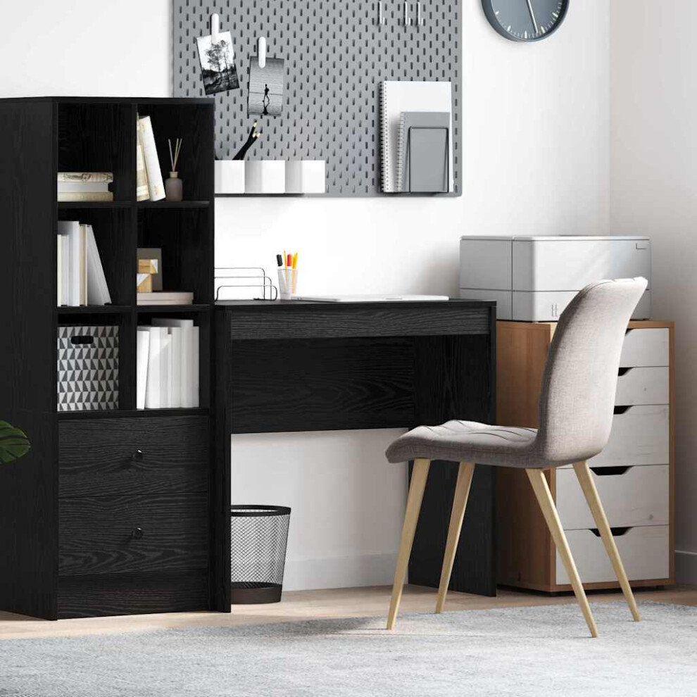 Vidaxl Desk Oak 80 X 40 X 76 Cm Black