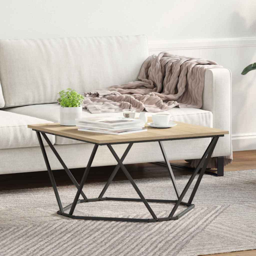 Vidaxl Coffee Table Sonoma Oak 80 X 80 X 45 Cm Brown