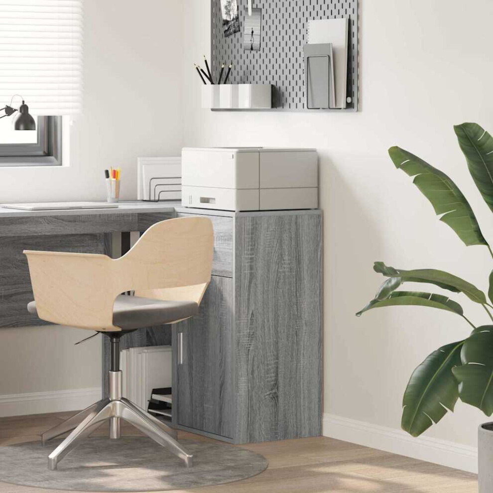 Vidaxl Sideboard With Drawer Sonoma 38 X 34 X 75 Cm Grey
