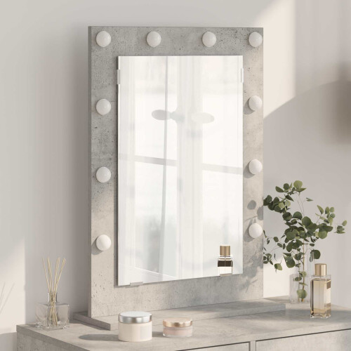 VidaXL vidaXL Vanity Mirror Rectangular Concrete Grey 70 x 50 x 18 cm