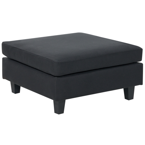 Beliani Ottoman UNSTAD Fabric Black