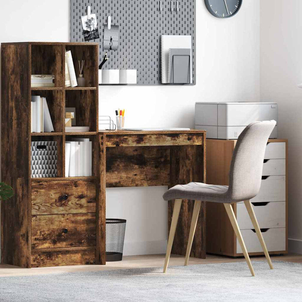 Vidaxl Desk Smoked Oak 70 X 40 X 76 Cm