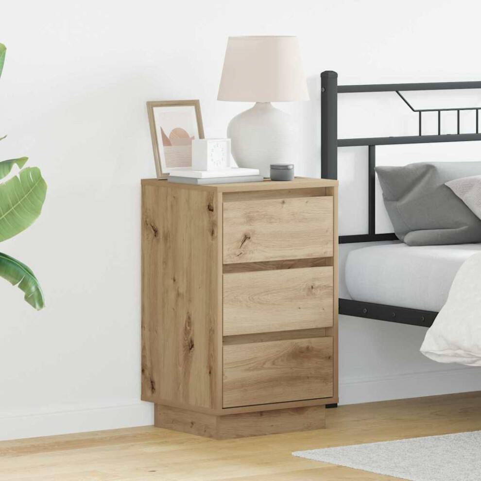 Vidaxl Bedside Cabinet Artisan Oak 39 X 34.5 X 65 Cm Engineered Wood