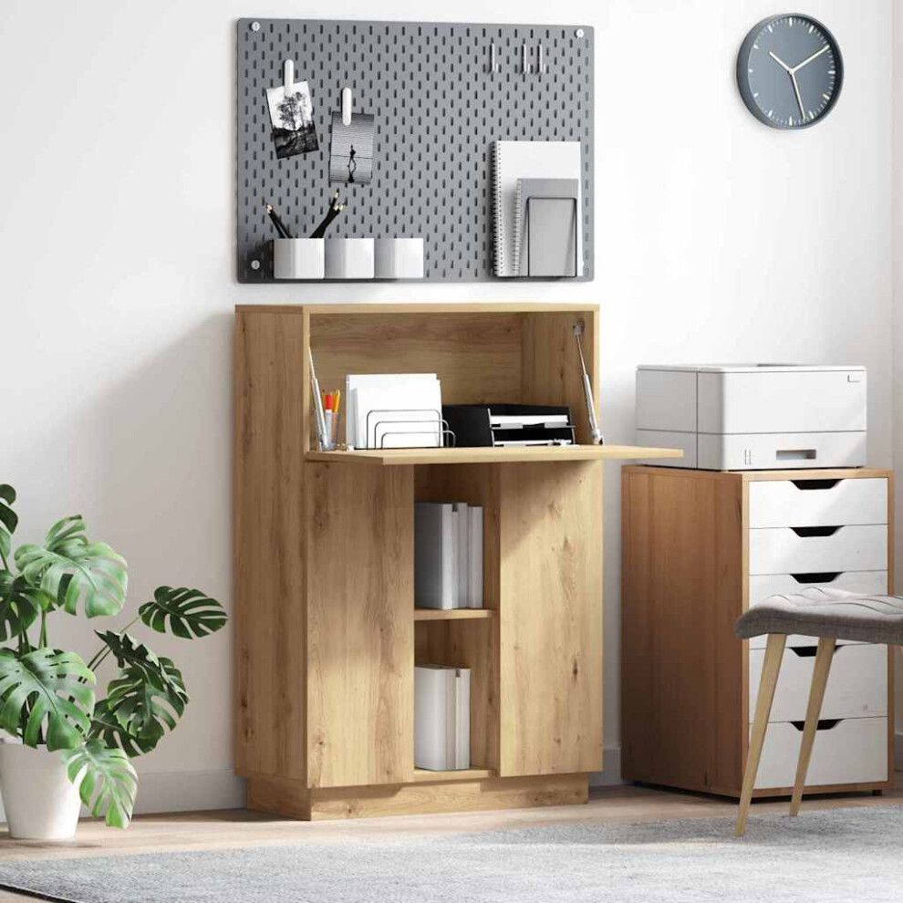 Vidaxl Desk Artisan Oak 71.5 X 31.5 X 106.5 Cm Engineered Wood