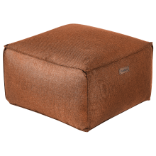 Pouffe BOULDER Fabric Golden Brown