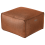 Beliani Pouffe BOULDER Fabric Golden Brown 1