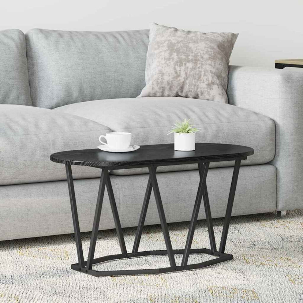 Vidaxl Coffee Table Black Oak 80 X 40 X 40.5 Cm Black,Brown