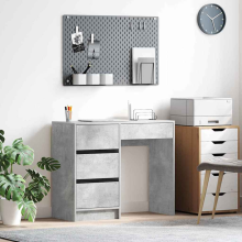 vidaXL Desk Concrete Grey 90 x 37.5 x 75 cm Engineered Wood