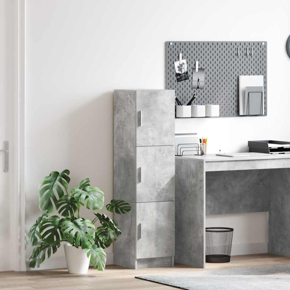 Vidaxl Highboard Concrete Grey 31.5 X 32 X 122.5 Cm