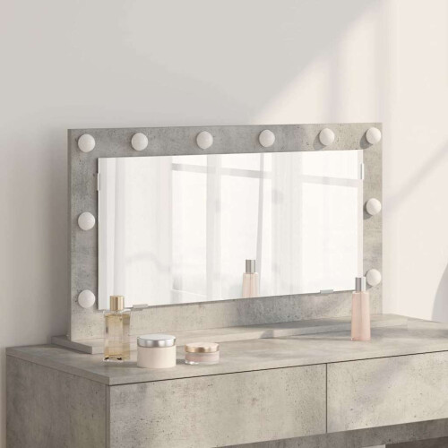 VidaXL vidaXL Vanity Mirror Rectangular Concrete Grey 80 x 45 x 18 cm