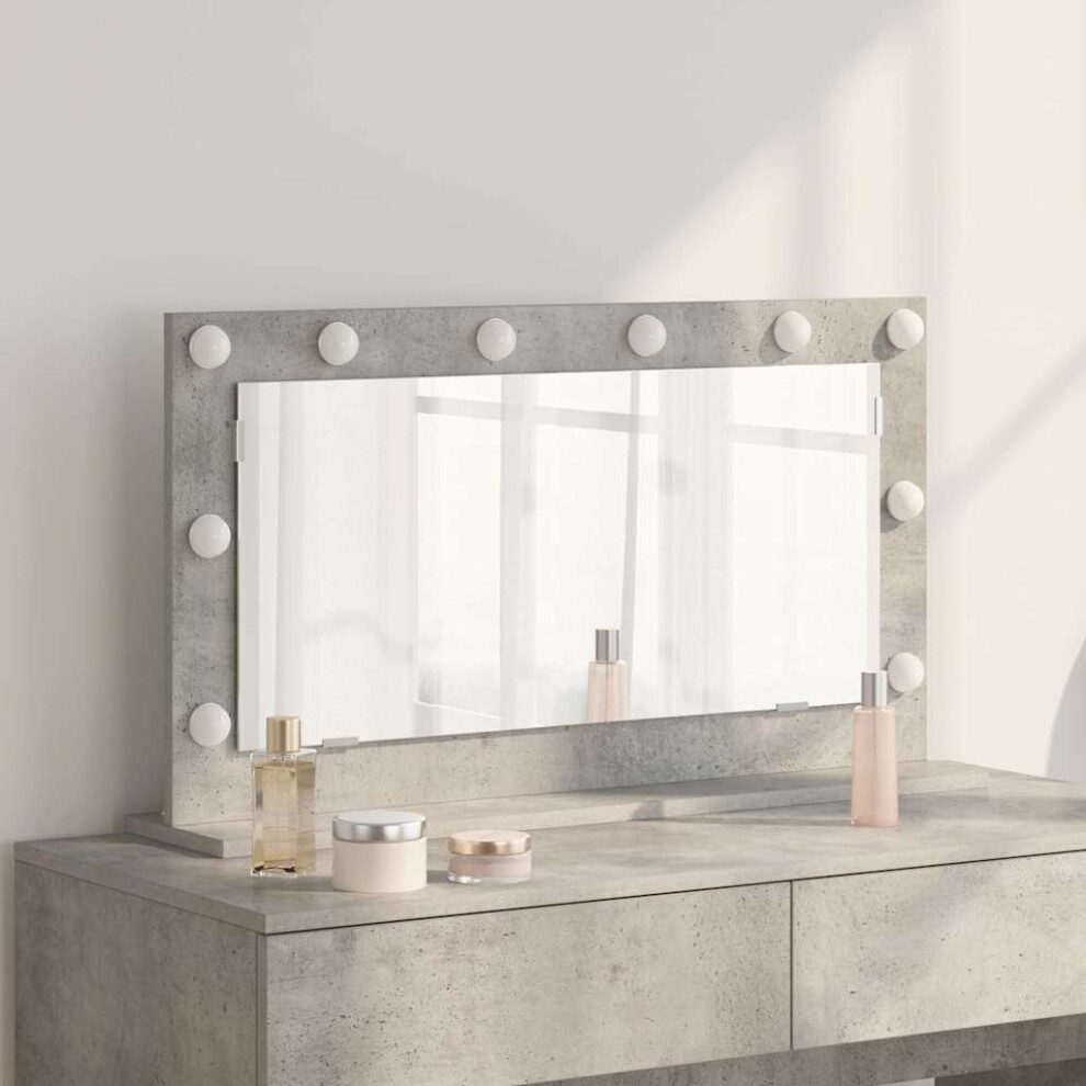 Vidaxl Vanity Mirror Rectangular Concrete 80 X 45 X 18 Cm Grey