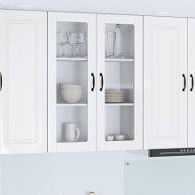 vidaXL Dishwasher Panel with Shelf High Gloss White 80 x 31 x 100 cm