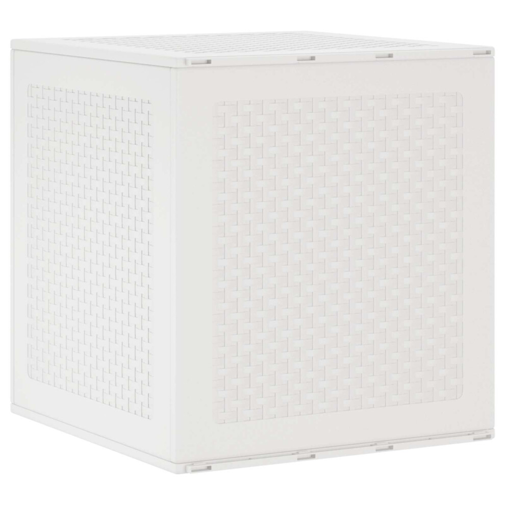 Vidaxl Storage Box With Storage 55 X 53 X 57 Cm Polypropylene White