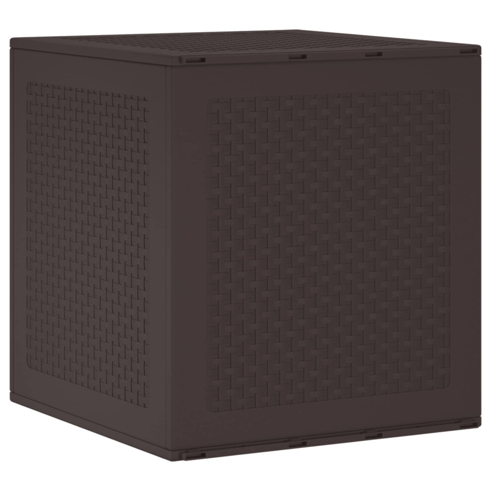 Vidaxl Storage Box With Storage 55 X 53 X 57 Cm Polypropylene Brown